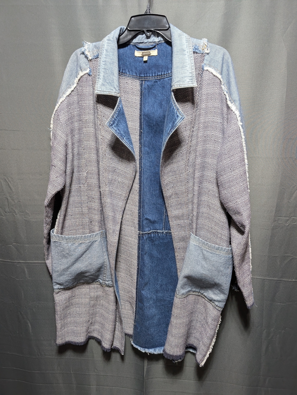 Gimmicks by BKE Patchwork Denim Duster Jacket Coat - NWOT